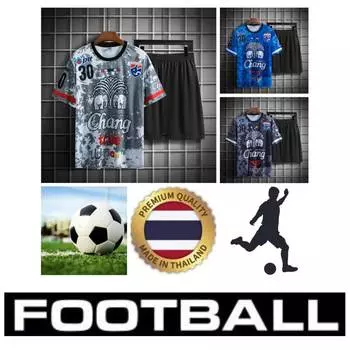Футболка сборной Таиланда по футболу SOCCER NATION TEAM JERSEY SHIRT HOME FAN с принтом, круглый вырез, унисекс, для мужчин и женщин, быстросохнущая, с коротким рукавом, спортивная форма с логотипом слона M