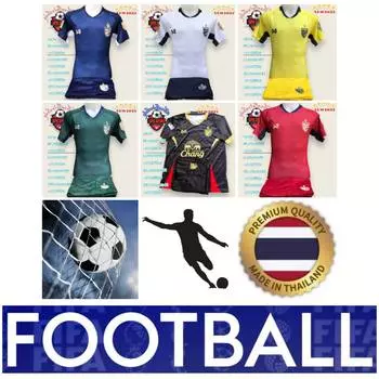 Футболка сборной Таиланда по футболу SOCCER NATION TEAM JERSEY SHIRT HOME FAN Print V Neck Unisex Men Women Quick Dry Short Sleeve Uniform Elephant Logo Sport M