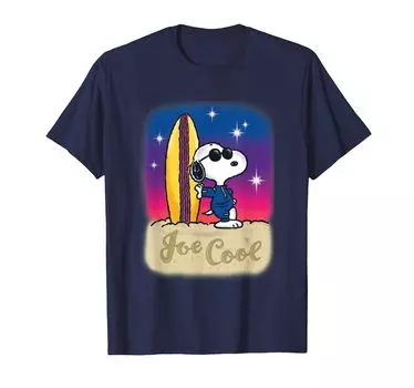 Футболка серфера с солнцезащитными очками Peanuts Snoopy Cool синий
