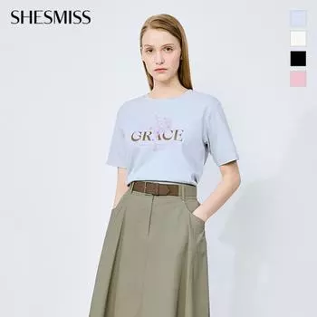 Футболка She S Miss с графическим принтом и короткими рукавами SSjTSo12040 Pink/66