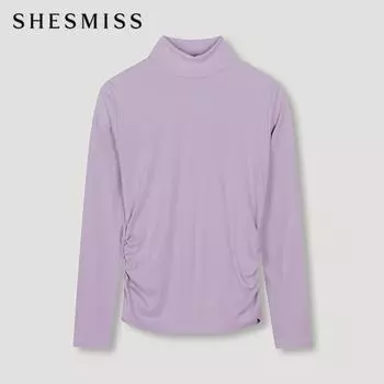Футболка She S miss с воротником-стойкой и сборкой SSjTSn42010 Lv light violet/55
