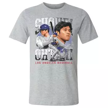 Футболка Shohei Otani Graphic с официальной лицензией MLBPA Dual Wield Pattern серая S