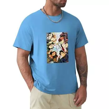 Футболка Six The Musical, хлопковые футболки с рисунком, футболки с рисунком, футболки с рисунком для мужчин S средний синий
