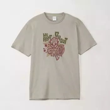 Футболка Small Planet Marvel Groot Shield размера L серебристо-серая Мы