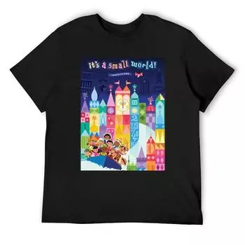 Футболка Small World Fantasyland для мальчика, винтажная графическая футболка, мужская футболка S белый