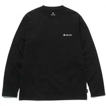 Футболка Snow Peak Sp One Point Logo LST Футболка Sp OnePoinT Logo LS TS 24au10402bk черного цвета, размер S [для пошива на открытом воздухе для мужчин]