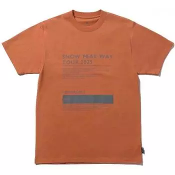 Футболка Snow Peak Spw Tour 2025, мужская, сшитая, оранжевая, размер S TS 25Su10202054