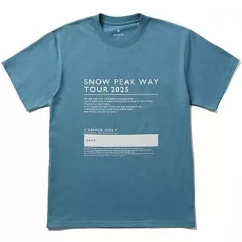 Футболка Snow Peak Spw Tour 2025 мужская, сшитая, синяя, размер S TS 25Su10202072