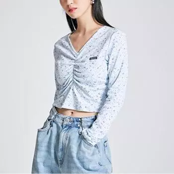 Футболка Spao Flower Shirring с длинным рукавом Splwb38g30 T LBLUE/85