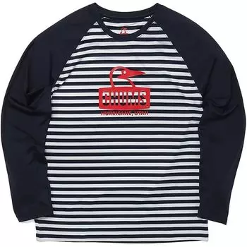 Футболка Splash Booby Face [Chums] с длинными рукавами, мужская, цвет темно-синий/белый