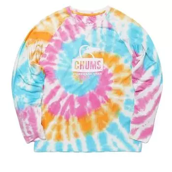 Футболка Splash Booby Face SPR [Chums] с длинными рукавами, мужская футболка с принтом тай-дай
