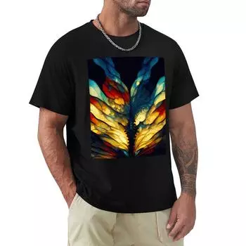 Футболка Stained Glass 1, большие размеры, индивидуальная футболка, мужская футболка S средний синий