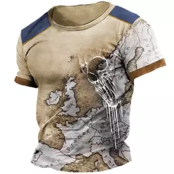 Футболка Street Trend для пар, летняя, повседневная, свободная, в спортивном стиле, с короткими рукавами, с 3D-принтом, футболки мужские S