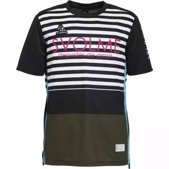 Футболка Suborme Soccer Wear Practice Shirt Short Sleeve Switchable Border Short Sleeve Shirt S Men s 1193-30400 101WH/BK