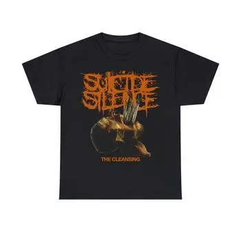 Футболка Suicide Silence плотностью 230 г/м, 100% хлопок, The Cleansing Deathcore, Whitechapel, Chelsea Grin, Carnifex, Lorna Shore, Angelmaker, унисекс, плотная хлопковая футболка XXS чёрный