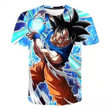Футболка Summe 3d Goku Vegeta с принтом Harajuku, модный повседневный топ с короткими рукавами L