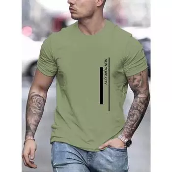 Футболка Summer Essential Crew Neck Tee - мягкая мужская повседневная футболка с коротким рукавом и принтом PEACE, свободный крой, дышащая классика S