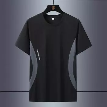 Футболка Summer Ice Silk, мужская, быстросохнущая, с короткими рукавами, тонкие, с короткими рукавами, большой топ, мужская, спортивная, свободная XXXL