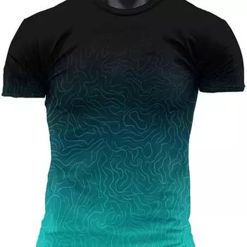 Футболка Summer Vibes с 3D-принтом и графическим принтом — дышащий полиэстер с круглым вырезом по всей поверхности для мужчин, повседневная одежда для улицы и отдыха S