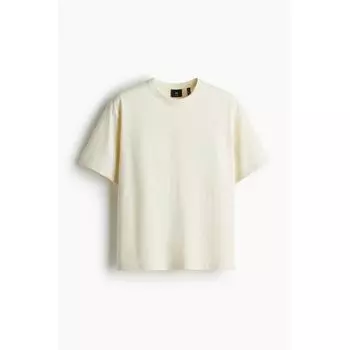 Футболка свободного кроя HM coolMax светло-бежевого цвета XS