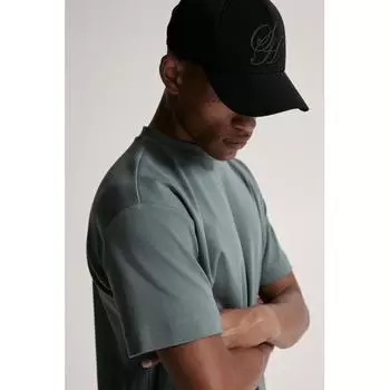 Футболка свободного кроя HM, цвет темно-зеленый шалфей XS