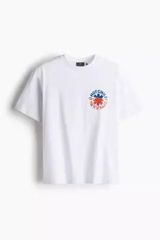 Футболка свободного кроя HM White Red Hot Chili Peppers