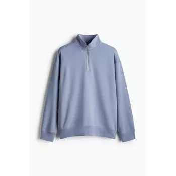 Футболка свободного кроя с застежкой-молнией HM tHerMolite светло-голубого цвета XS