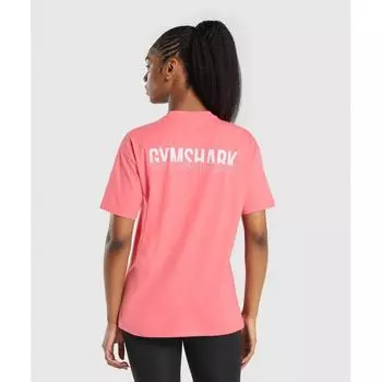 Футболка свободного покроя GYMSHARK Fraction Fresh Pink B3A6L KB7F XS