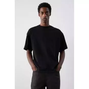 Футболка свободного покроя HM, черная XS