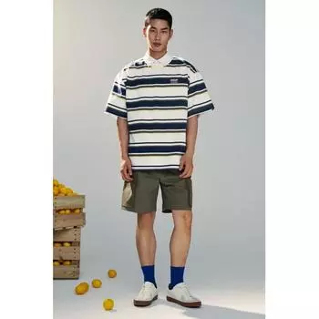 Футболка свободного покроя HM в белую полоску XS