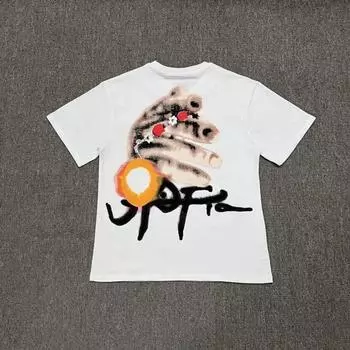 Футболка свободного покроя с коротким рукавом и принтом альбома Cactus Utopia Joint Album, летняя, мужская, одетая, свободного покроя, Y2k S