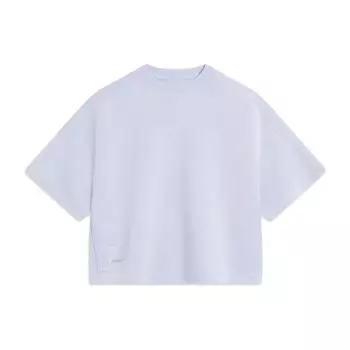 Футболка свободного покроя с коротким рукавом Li Ning Fitness Series, женские топы, светло-голубого цвета ATST582-3 L