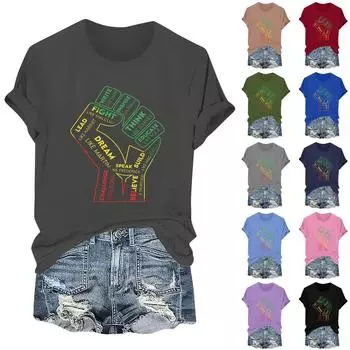 Футболка свободного покроя унисекс с круглым вырезом и принтом XXXL