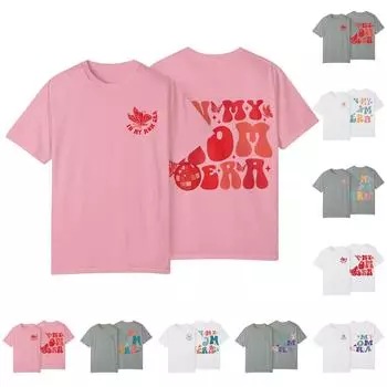 Футболка свободного покроя унисекс с круглым вырезом и принтом L синий