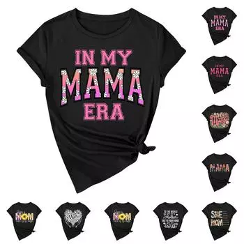 Футболка свободного покроя унисекс с круглым вырезом и принтом L чёрный