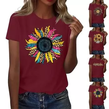 Футболка свободного покроя унисекс с круглым вырезом и принтом XXL золотой