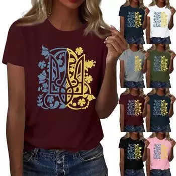 Футболка свободного покроя унисекс с круглым вырезом и принтом M розовый