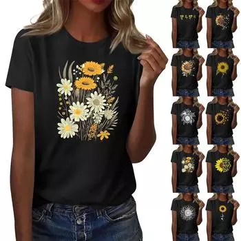 Футболка свободного покроя унисекс с круглым вырезом и принтом XXL белый