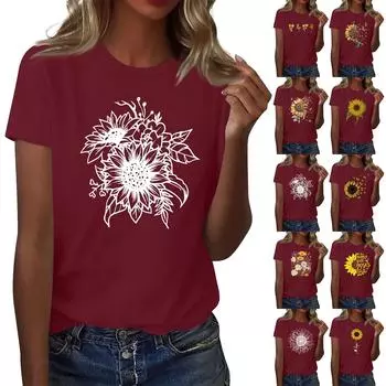 Футболка свободного покроя унисекс с круглым вырезом и принтом S шафрановый