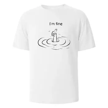 Футболка T m Fine Print, 100% хлопок, летние футболки для мужчин и женщин, повседневные топы большого размера S белый