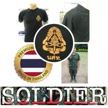 Футболка тайский студент военный солдат Таиланд майка с подкладкой на плечах круглый О-образный вырез принт эластичный короткий рукав быстросохнущий мужчины женщины унисекс S