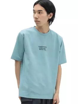 Футболка TEE с принтом логотипа на картоне XL [Beams Heart] S/S Футболка мужская SMOKE_BLUE