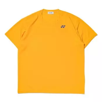 Футболка теннисная с коротким рукавом L Uni Orange x Royal Blue [Yonex] (Назад Логотип)