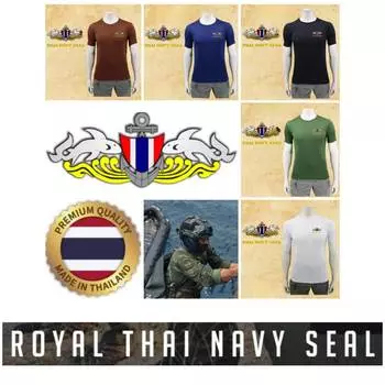 Футболка Thai Navy Seal Military Shark Soldier Thailand Майка с круглым вырезом и коротким рукавом с вышитым логотипом для мужчин и женщин унисекс S