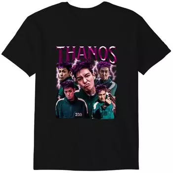 Футболка Thanos sq game, Смешная футболка для косплея Кальмара, Игрок 230, Футболка по корейской драме, Классическая футболка M