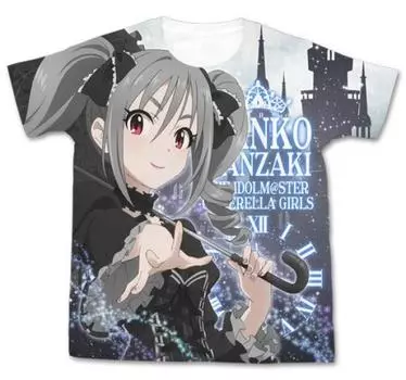 Футболка THE CINDERELLA GIRLS Ранко Канзаки с полной графикой белого цвета, размер M IDOLM@STER