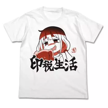 Футболка THE IDOLMSTER Cinderella Girls Theater Анзу Футаба «Цель королевской жизни» белого цвета, размер M