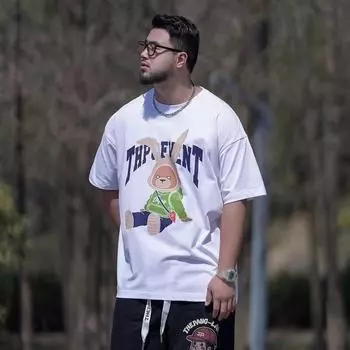 Футболка Tide ins из высококачественного хлопка с круглым вырезом и коротким рукавом, летняя мужская повседневная футболка больших размеров с принтом M