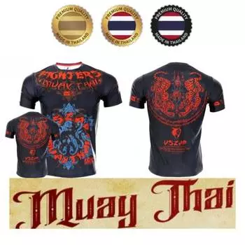 Футболка Tiger Muay Thai Kick Boxing 3D Print Tattoo Quick Dry для мужчин и женщин унисекс с коротким рукавом, круглым вырезом, смешанные боевые искусства, полиэстер S
