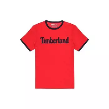 Футболка Timberland с круглым вырезом и коротким рукавом, с принтом букв, мужская, красная A2B86P92 XS